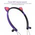 Wireless Earbuds Sweatproof Noise Canceling Earphones Glowing Cartoon Cat Ears Hair Band Headset For Smart Phone Computer Laptop sky blue cat ears glowing