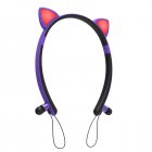 Wireless Earbuds Sweatproof Noise Canceling Earphones Glowing Cartoon Cat Ears Hair Band Headset