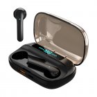 Wireless Earbuds Waterproof Noise Canceling Earphones In-Ear Stereo Headphones With Charging Case For Sports Gaming black