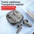 Wireless Earbuds With Transparent Charging Case Clear Call Gaming Headphones Touch Control Earphones For Laptop TV Computer Phone S5 fully transparent