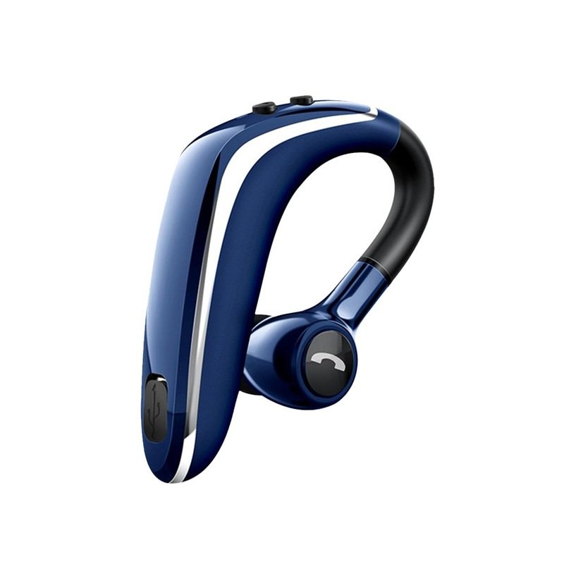 Wireless Earphone Bluetooth 5.0 Headset Long Standby Business Driving Hanging Ear Headset IPX4 Waterproof Sports Headphone blue