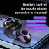 Wireless Earphone With Digital Display Charging Case Touch Control Bluetooth Headphones Noise Cancelling Earbuds black