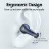 Wireless Earphones Clip On Open Ear Bone Conduction Headphones Sport HiFi Sound Quality Waterproof Headset For Running Cycling black