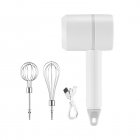 Wireless Electric Food Mixer Household Usb Rechargeable Mini Handheld Egg Beater Baking Hand Mixer Kitchen Tools White