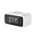 Wireless Fast Charging Luminous Mini Alarm  Clock Large Led Screen Displays Memory Function For Bedroom Dining Room Study Room Office White