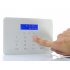 Wireless GSM security kit to protect your home with PIR detector  a door window entry sensor  a wireless siren  and x2 remotes