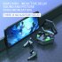 Wireless Gaming Bluetooth Headset Low latency Cool Appearance Stereo Sound Earphones black