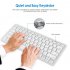 Wireless Gaming Keyboard Computer Game Universal Bluetooth Keyboard for Spanish German Russian French Korean Arabic Arabic white