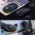 Wireless  Gaming  Mouse 2 4G Luminous Mouse For Pc Laptop Desktop Usb Recharing black