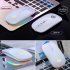 Wireless  Gaming  Mouse 2 4G Luminous Mouse For Pc Laptop Desktop Usb Recharing white