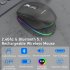 Wireless Gaming Mouse 2 4g Bluetooth compatible 5 1 Dual mode 2400dpi Mute Computer Mouse For Game Office White