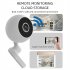 Wireless Hd Wifi IP Camera Built in Microphone 2d Digital Noise Reduction Night Vision Home Portable Monitor White