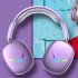 Wireless Head mounted  Bluetooth compatible  Earphones Noise canceling Led Luminous Mobile Phone Computer Universal Headset Gaming Headphones Purple