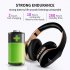 Wireless Headphones Bluetooth Headset Foldable Stereo Headphone Gaming Earphones Support TF Card with Mic for PC All Phone Mp3 black