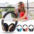 Wireless Headphones Bluetooth Headset Foldable Stereo Gaming Earphones with Microphone Support TF Card for IPad Mobile Phone red