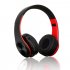 Wireless Headphones Bluetooth Headset Foldable Headphone Adjustable Earphones with Microphone for PC Mobile Phone Mp3 Red and white