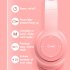 Wireless Headphones Cat Ear With Mic Bluetooth Cool Glow Light Stereo Bass Helmets Kids Gamer Girl Gifts Pink