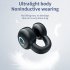 Wireless Headphones Ear Clip Headset Bone Conduction Headphone Stereo External Audio For Business Sports black  bag 
