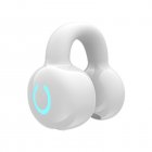 Wireless Headphones Ear Clip Headset Bone Conduction Headphone Stereo External Audio For Business Sports white (in bag)