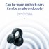 Wireless Headphones Ear Clip Headset Bone Conduction Headphone Stereo External Audio For Business Sports black  bag 