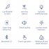 Wireless Headphones Ear Clip Headset Bone Conduction Headphone Stereo External Audio For Business Sports black  bag 