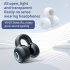 Wireless Headphones Ear Clip Headset Bone Conduction Headphone Stereo External Audio For Business Sports black  bag 