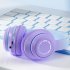 Wireless Headphones HiFi Stereo Over Ear Headphones Colorful Lighting Headset For Travel Office Cell Phone PC black