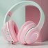 Wireless Headphones HiFi Stereo Over Ear Headphones Colorful Lighting Headset For Travel Office Cell Phone PC black