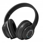 Wireless Headphones HiFi Stereo Over Ear Headphones Colorful Lighting Headset For Travel Office Cell Phone PC black