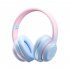 Wireless Headphones HiFi Stereo Over Ear Headphones Colorful Lighting Headset For Travel Office Cell Phone PC black