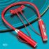 Wireless Headphones Neck Cable Magnetic Earbuds Clear Sound Calling Headphones For Jogging Workout Running Hiking blue