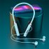 Wireless Headphones Neck Cable Magnetic Earbuds Clear Sound Calling Headphones For Jogging Workout Running Hiking blue