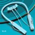Wireless Headphones Neck Cable Magnetic Earbuds Clear Sound Calling Headphones For Jogging Workout Running Hiking blue