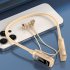 Wireless Headphones Neck Cable Noise Canceling Headphones HIFI Stereo Sound Headphones Memory Card Player Headphones For Jogging Workout Running Hiking yellow