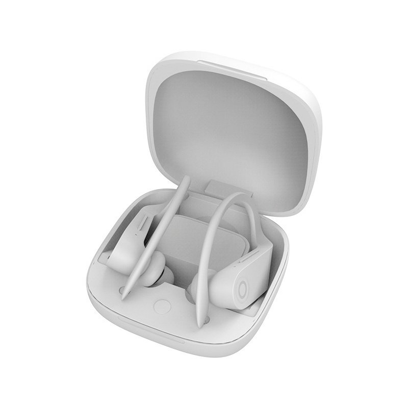 Wireless Headset Bluetooth 5.0 Stereo Waterproof Sweatproof Sports Headphone white