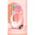 Wireless Headset Cute Cat Ear Bluetooth compatible 5 0 Rgb Luminous Headphone Music Sports Gaming Earphone Children Gift Dark Purple