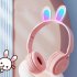 Wireless Headset Noise Canceling Ear Buds RGB Rabbit Ears Earphones For Cell Phone Gaming Computer Laptop Tablet black