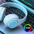 Wireless Headset Noise Canceling Powerful Subwoofer HiFi Headphones Over Ear Gaming Headphones For Smart Phone Computer white