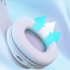 Wireless Headset Noise Canceling Powerful Subwoofer HiFi Headphones Over Ear Gaming Headphones For Smart Phone Computer white