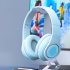 Wireless Headset Noise Canceling Powerful Subwoofer HiFi Headphones Over Ear Gaming Headphones For Smart Phone Computer white