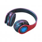 Wireless Headset Noise Canceling Powerful Subwoofer HiFi Headphones Over Ear Gaming Headphones For Smart Phone Computer red black