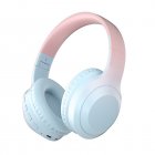 Wireless Headset Stereo Sound Headphones Wireless Calls Gaming Noise Reduction For Computer Game Office Zoom Meeting gradient blue