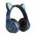 Wireless Headsets Lighting HiFi Stereo Over Ear Noise Canceling Headphones Gaming Headset For Cell Phones PC Tablet black
