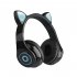 Wireless Headsets Lighting HiFi Stereo Over Ear Noise Canceling Headphones Gaming Headset For Cell Phones PC Tablet black