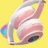 Wireless Headsets Lighting HiFi Stereo Over Ear Noise Canceling Headphones Gaming Headset For Cell Phones PC Tablet black