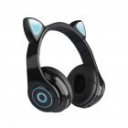 Wireless Headsets Lighting HiFi Stereo Over Ear Noise Canceling Headphones Gaming Headset For Cell Phones PC Tablet black