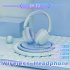 Wireless Headsets Noise Canceling Ear Buds Longer Playtime Foldable Earphones Support Dual Device Connection For Cell Phone Laptop black