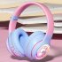 Wireless Headsets Over Ear Stereo Earphones Lighting Headphones For Smart Phones Computer Laptop Tablet pink