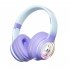 Wireless Headsets Over Ear Stereo Earphones Lighting Headphones For Smart Phones Computer Laptop Tablet Purple