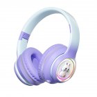 Wireless Headsets Over-Ear Stereo Earphones Lighting Headphones For Smart Phones Computer Laptop Tablet Purple